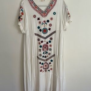 Orange Creek Detailed Flowy Maxi Dress